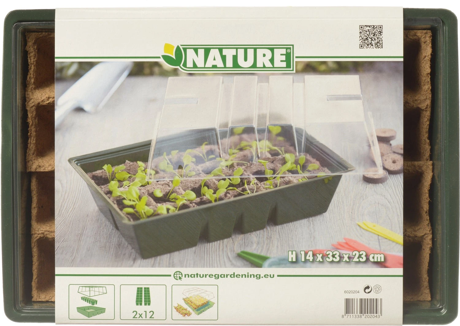 Nature Kweekkas Met Turfpotplaat 14 X 33 X 23 Cm 3 Nature Kweekkas Met Turfpotplaat 14 X 33 X 23 Cm - Afbeelding 3