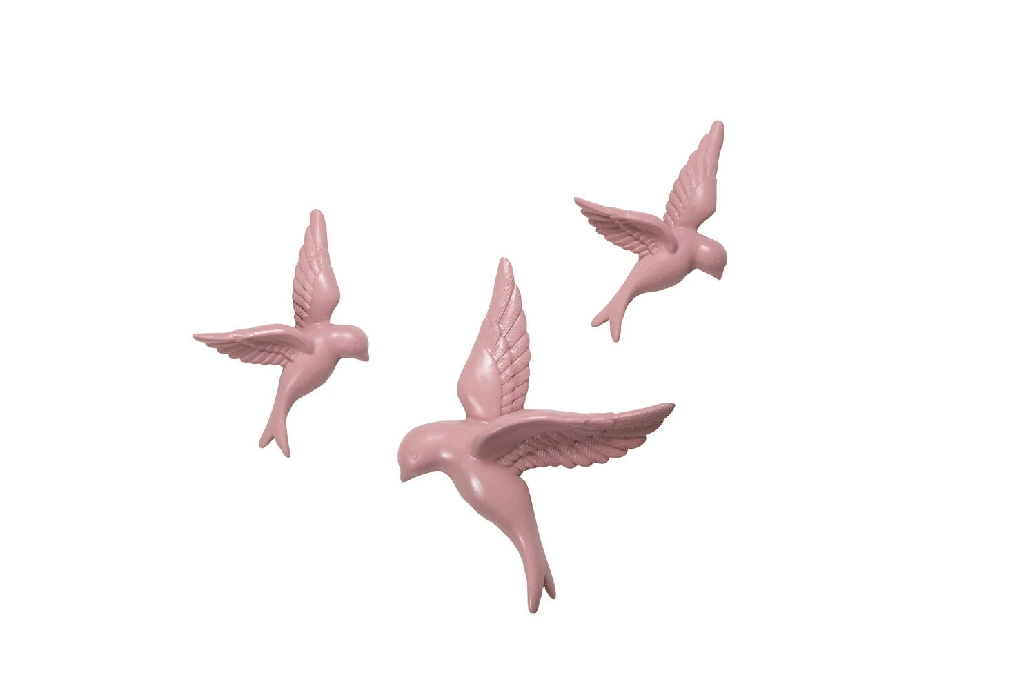 Tuinwanddecoratie Vogels Roze 3 Stuks 1 Tuinwanddecoratie Vogels Roze 3 Stuks