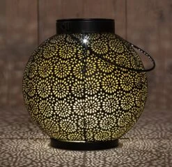 Solar Lantaarn Feline Zwart D 19 H 18 Cm -Elho || ESSCHERT DESIGN || Nature Winkel 8713619417948 2