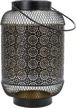 Lantaarn Feline Zwart D 25,5 H 16 Cm