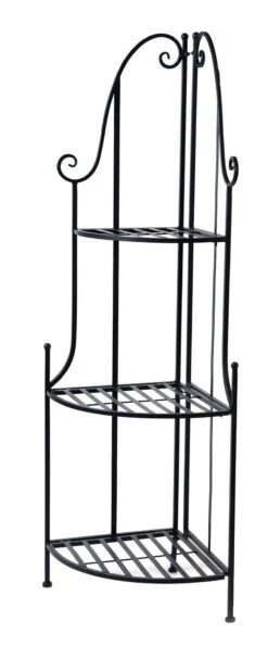 Mega Collections Plantenetagere Zwart 43 X 30 X 125 Cm