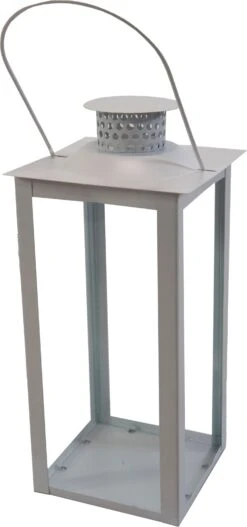 Mega Collections Lantaarn Watson Wit 14 X 14 X 31 Cm