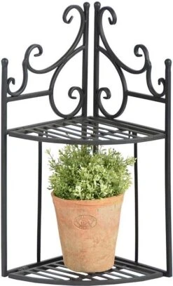 Esschert Design Wandrek Hoek Zwart 22,1 X 22 X 47,2 Cm