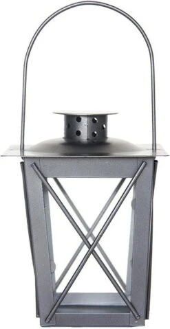 Esschert Design Lantaarn Konisch Antraciet 15 X 10 X 7,5 Cm