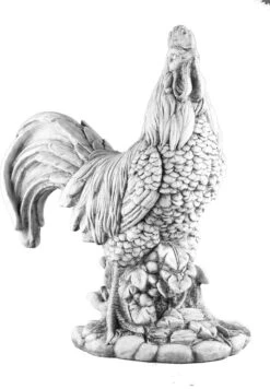 Tuinbeeld Haan Grijs 31 X 14 X 38 Cm