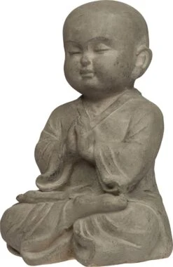 Intratuin Tuinbeeld Boeddha Grijs 22 X 21 X 32 Cm