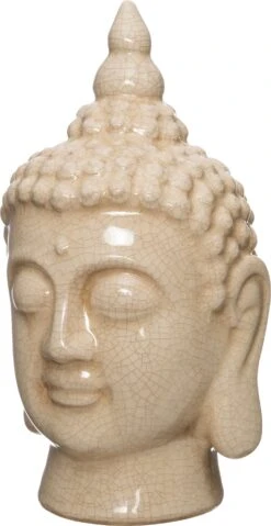 Intratuin Tuinbeeld Boeddha Crème 16 X 15 X 29 Cm
