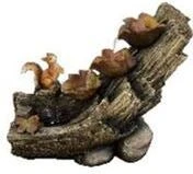 Waterornament Fontein Eekhoorn Met LED Verlichting Bruin 58 X 26 X 42 Cm