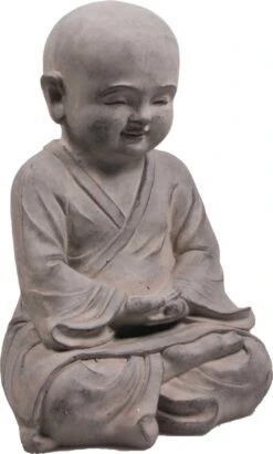 Stone Lite Tuinbeeld Boeddha Grijs 20 X 18 X 42 Cm