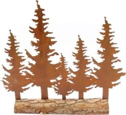 Tuinbeeld Spar Op Voet Harrison Naturel / Roest 37 X 5,5 X 33 Cm