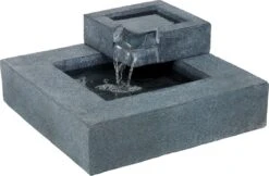 Waterornament Vierkant Grijs 60 X 60 X 25 Cm