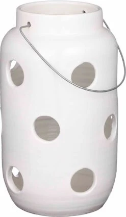 Mica Decorations Lantaarn Arena Wit D 20 H 35 Cm