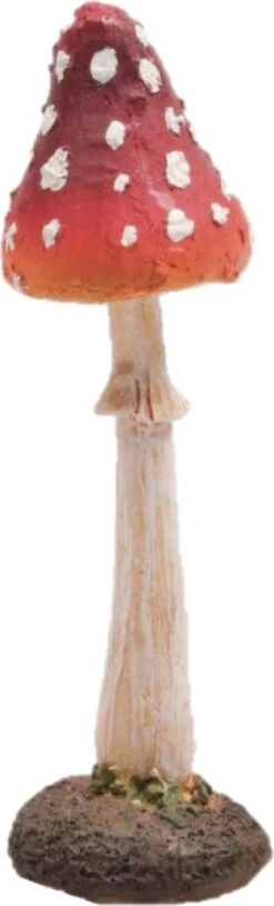 SID Tuinbeeld Paddenstoel Corey Rood / Wit 7 X 7 X 24,5 Cm