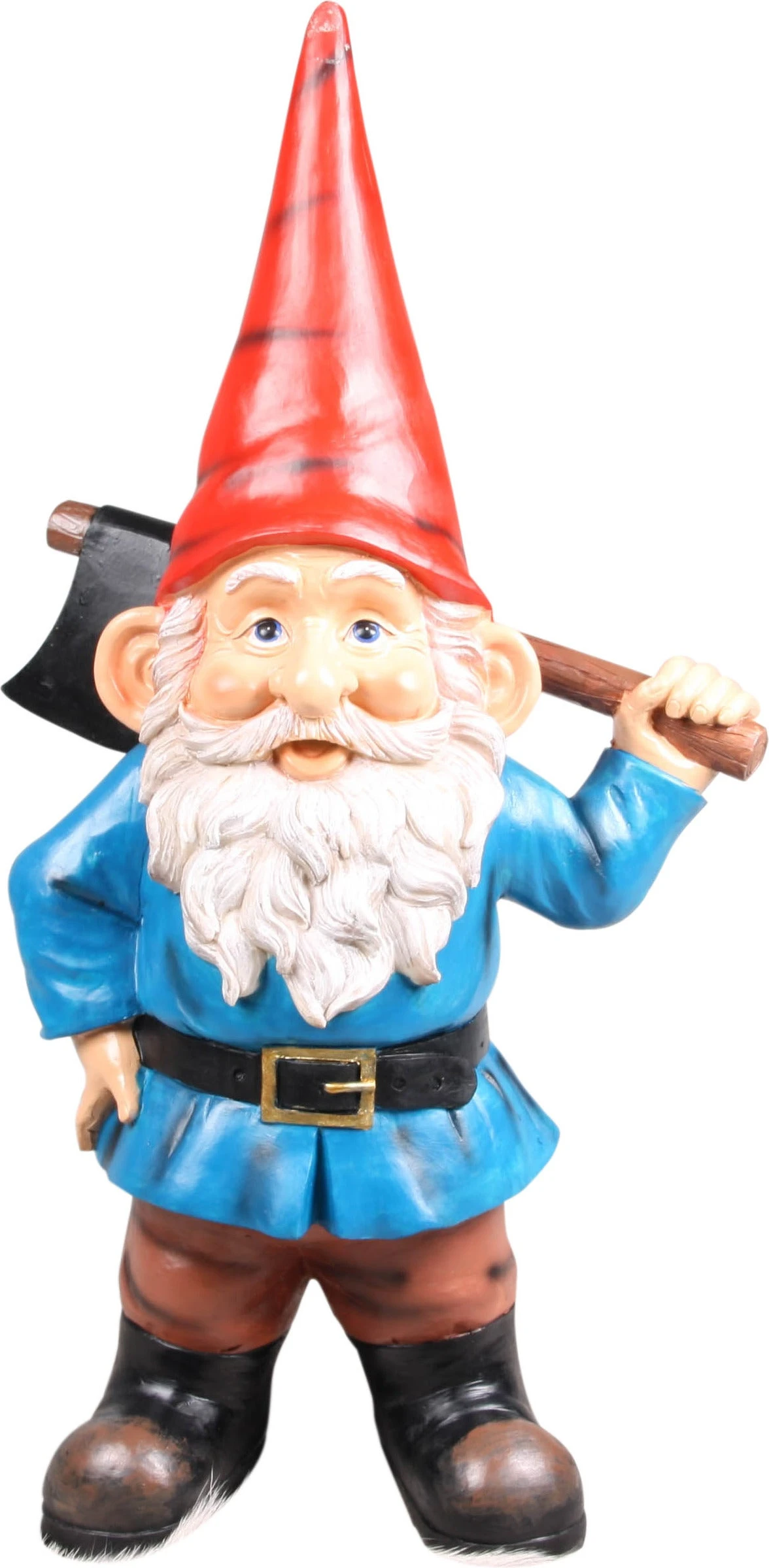 Tuinkabouter Met Bijl Rood / Blauw 9 X 8 X 20 Cm 2 Tuinkabouter Met Bijl Rood / Blauw 9 X 8 X 20 Cm - Afbeelding 2