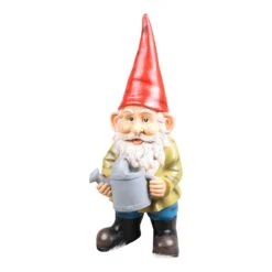 Tuinbeeld Kabouter Met Gieter Multi 30 X 30 X 80 Cm