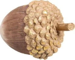 SID Tuinbeeld Eikel Lance Bruin / Goud 12 X 12 X 17 Cm