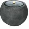 Waterornament Fontein Solar Zwart / Grijs 28 X 28 X 35 Cm