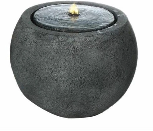 Waterornament Fontein Solar Zwart / Grijs 28 X 28 X 35 Cm 1 Waterornament Fontein Solar Zwart / Grijs 28 X 28 X 35 Cm
