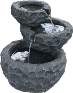 Just Sun Waterornament Solar Grijs 37 X 35 X 53 Cm