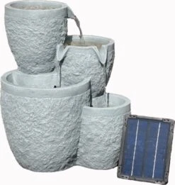 Just Sun Waterornament Solar Grijs 39 X 33 X 47 Cm