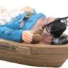 Farmwood Tuinbeeld Kabouter In Roeitboot Multi 20 X 9 X 11 Cm