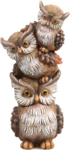 SID Tuinbeeld Uilen Ubbe Bruin 12 X 9 X 26 Cm