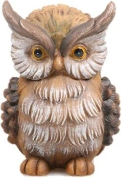 SID Tuinbeeld Uil Ubbe Bruin 10 X 9 X 14,5 Cm