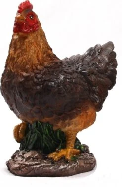 Farmwood Tuinbeeld Kip Wendy Bruin 5 X 5 X 12 Cm