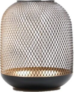 SID Windlicht Elvissa Zwart / Goud D 25 X 30 Cm