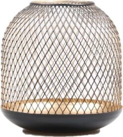 SID Windlicht Elvissa Zwart / Goud D 20 X 20 Cm