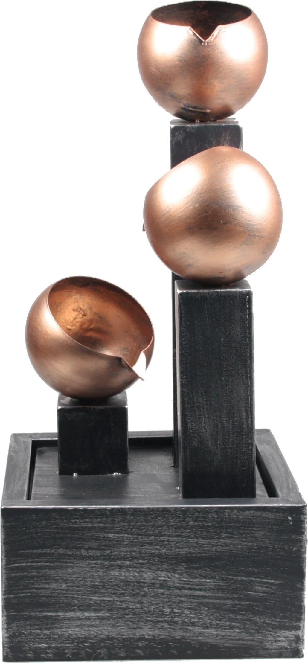 Stone Lite Waterornament Corfu Zwart / Koper 32 X 32 X 71 Cm 1 Stone Lite Waterornament Corfu Zwart / Koper 32 X 32 X 71 Cm