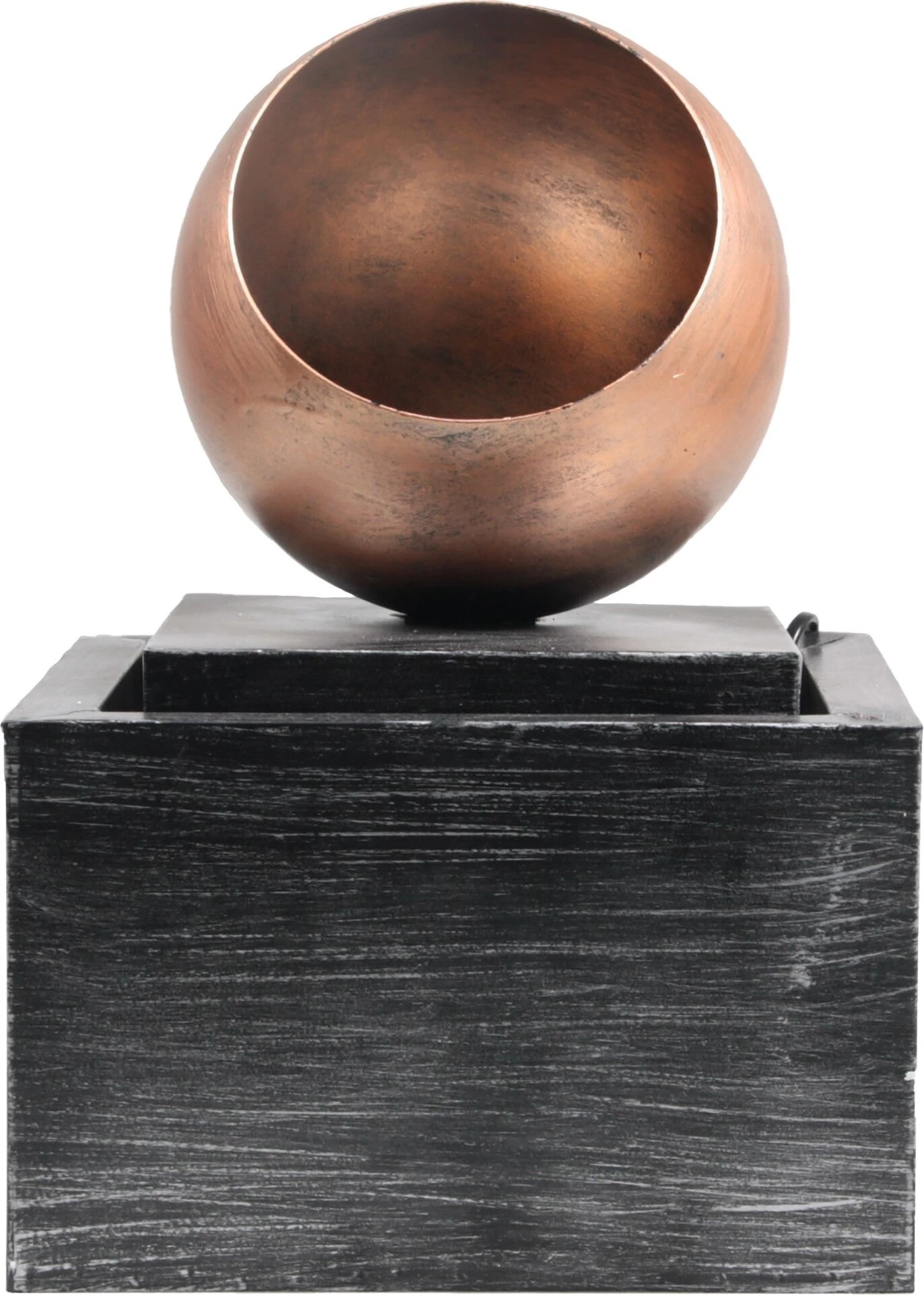 Stone Lite Waterornament Samos Zwart / Koper 29 X 29 X 40 Cm 1 Stone Lite Waterornament Samos Zwart / Koper 29 X 29 X 40 Cm