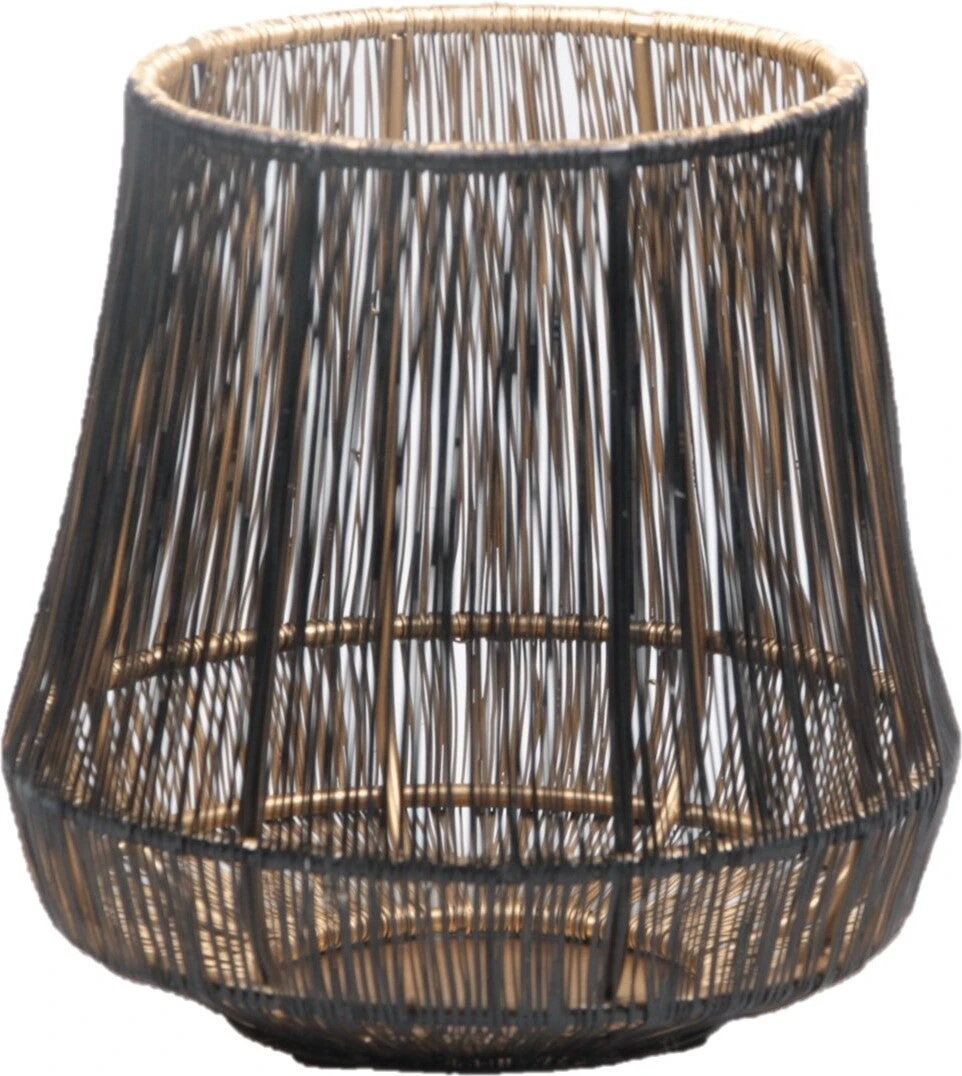 SID Windlicht Niels Zwart / Goud D 11 X 11 Cm 1 SID Windlicht Niels Zwart / Goud D 11 X 11 Cm