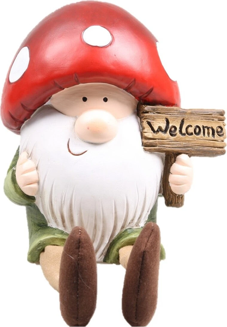 SID Tuinbeeld Kabouter Mr. Mushroom Groen / Rood / Wit 22 X 15 X 23 Cm 1 SID Tuinbeeld Kabouter Mr. Mushroom Groen / Rood / Wit 22 X 15 X 23 Cm