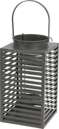 H&S Collection Windlicht Groen 12 X 12 X 24,5 Cm