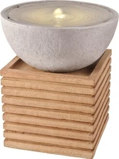 Waterornament Sati Grijs / Bruin 44 X 44 X 50 Cm