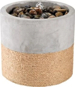 Waterornament Jute Bruin / Grijs D 18 H 20 Cm