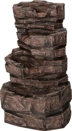 Intratuin Waterornament Thor Met LED Verlichting Grijs 46 X 36 X 77,5 Cm