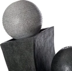 Intratuin Waterornament Ilva Met LED Verlichting Zwart / Grijs 42 X 24 X 94 Cm -Elho || ESSCHERT DESIGN || Nature Winkel 8720196013685 2 1