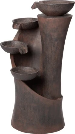 Intratuin Waterornament Ingo Met LED Verlichting Bruin 51 X 39 X 89 Cm