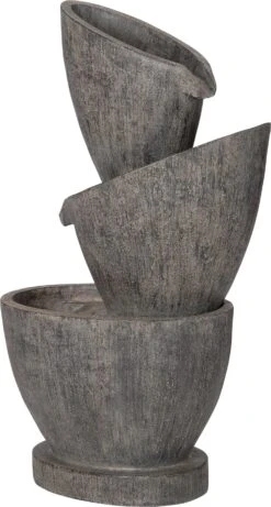 Intratuin Waterornament Rune Met LED Verlichting Grijs 78 X 29 X 82 Cm