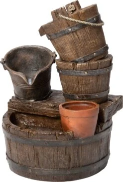 Intratuin Waterornament Emmers Met LED Verlichting Grijs 38 X 34 X 56 Cm