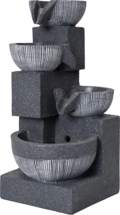 Intratuin Waterornament Solar Grijs 23 X 27 X 47,5 Cm