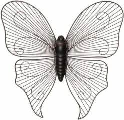 Intratuin Wanddecoratie Vlinder May Zwart 38,5 X 1 X 38 Cm