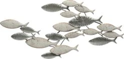 Intratuin Tuinwanddecoratie Vissen Hayro Crème / Grijs 120 X 57 X 5,5 Cm