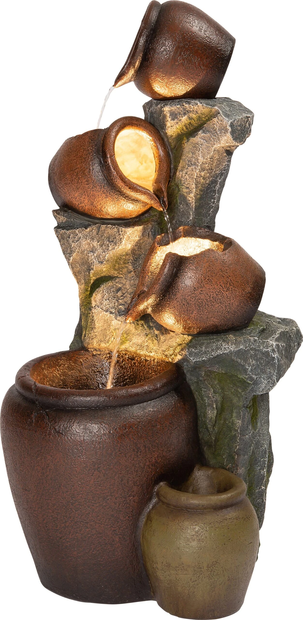 Intratuin Waterornament Pori Grijs / Bruin 38 X 38 X 77 Cm 2 Intratuin Waterornament Pori Grijs / Bruin 38 X 38 X 77 Cm - Afbeelding 2