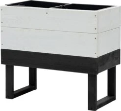 Intratuin Kweekbak Op Poten Dubba Wit / Zwart 61 X 33 X 54 Cm