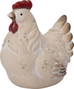 Intratuin Tuinbeeld Kip Crème 20 X 14,5 X 17,5 Cm