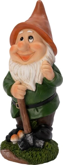 Intratuin Tuinkabouter Ricky Met Schep Groen / Bruin 15,5 X 13 X 30 Cm