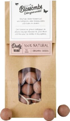 Blossombs Papieren Zak Zaadbommen Dusty Rose 10 Stuks